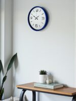 36 Cm Lacivert Modern Dekoratif Duvar Saati - Görsel 3