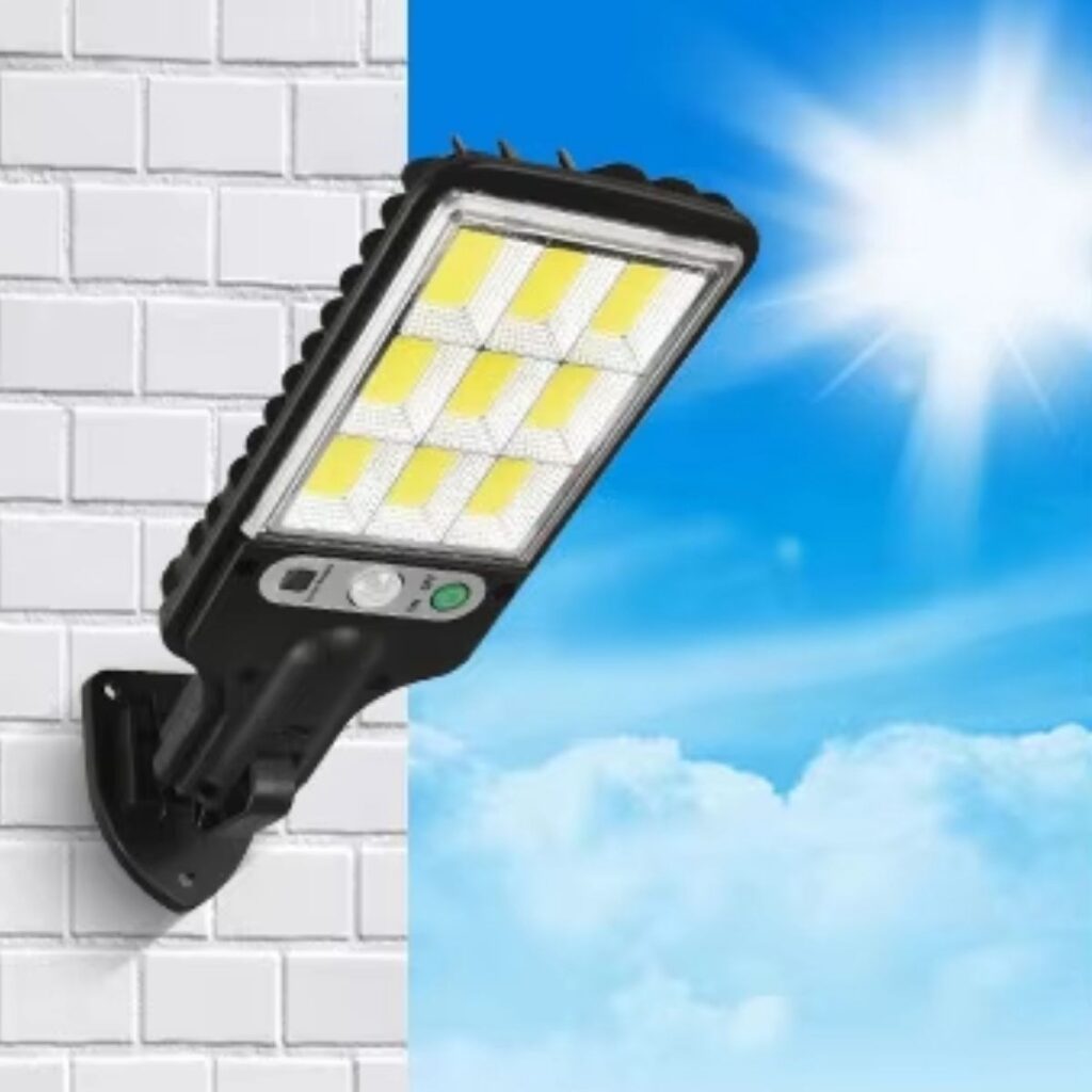 BUFFER® 3 Farklı Işık Modlu Güneş Enerjisiyle Şarj Olan Dış Mekan Uyumlu Kumandalı Solar Duvar LEDİ
