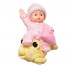 BUFFER® Decotown Hediyelik Sevimli Pembe Bebek Biblo Polyester Süs Eşyası - Görsel 2