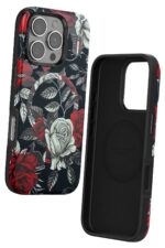 Mey İthalat®  iPhone 16 Pro Flower Series Magsafe Kapak - Siyah - Görsel 2