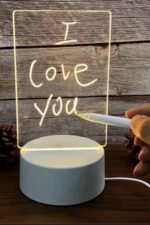 BUFFER® USB Kablolu Işıklı Kendiliğinden Beyaz Kalemli-Silgili Kreatif 3D Görselleştirme LED Lambası - Görsel 8