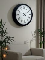 Siyah Klasik & Şık 40 Cm Metal Duvar Saati - Görsel 2