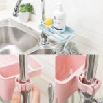 BUFFER® Musluğa Takılan Sünger Havlu Askılı Sabun Hazneli mutfak Banyo Lavabo Düzenleyici Organizer - Görsel 7