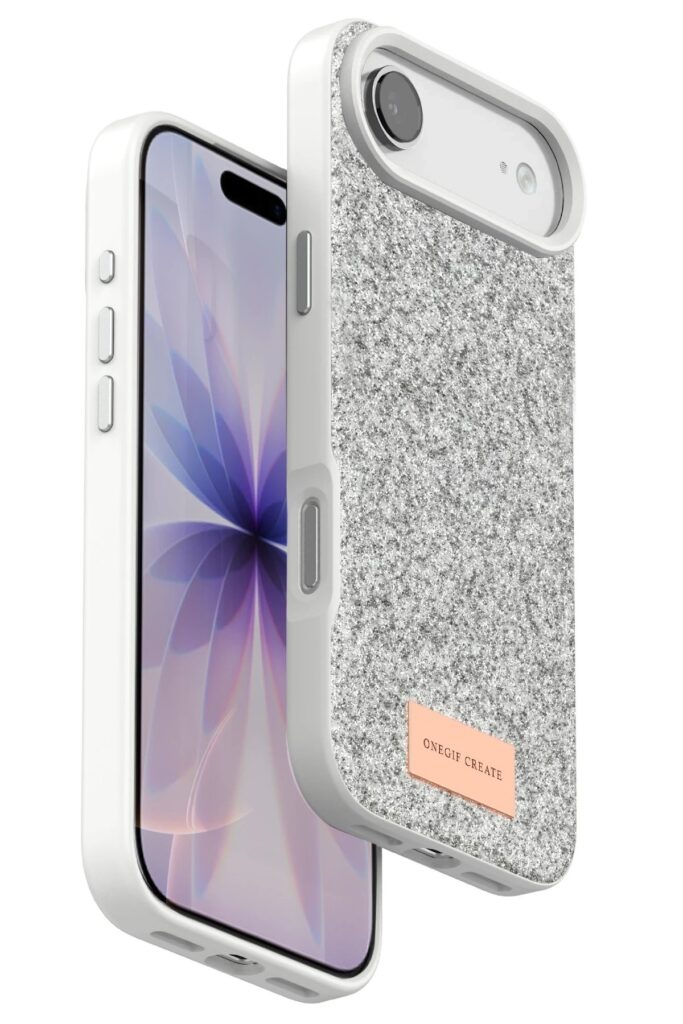 Mey İthalat®   iPhone 17 Air Bright Simli Kapak - Beyaz