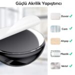 BUFFER® Çok Amaçlı Kablo Tutucu Akrilik Güçlü Yapışkanlı Organizer Düzenleyici 16 Parça Set Kolay Ku - Görsel 4
