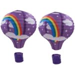 BUFFER® Dekoratif Renkli Kağıt Dilek Feneri Balonu Renkli Uçan Balon - Görsel 4