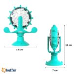 Buffer® Vantuzlu Zilli İnteraktif Dönebilen Mama Kaplı Renkli Eğlenceli Eğitici Kedi Oyuncağı - Görsel 5
