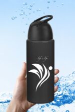 BUFFER® Kilitlenebilen Matara Güvenlikli Suluk Sporcu Matarası Spor Su Şişesi İçecek Şişesi 700ml - Görsel 8