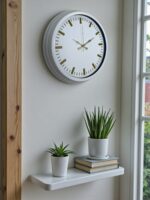 Beyaz Zarafet 40 Cm Metal Duvar Saati - Görsel 2