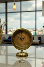 Retro Eskitme 25 x 20 Cm Metal Şık Masa Saati - Görsel 5
