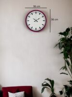 36 Cm Pembe Dekoratif Duvar Saati - Görsel 5