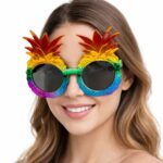 Mey İthalat® Tropikal Ananas Tasarımlı Renkli Hawaii Parti Gözlüğü - Görsel 4