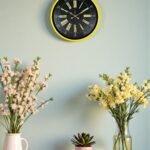 36 Cm Sarı Modern Duvar Saati