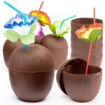 Mey İthalat® Hindistan Cevizi Hawaii Luau Aloha Pipetli İçecek Kabı Bardak 10x13 cm 1 Adet - Görsel 3