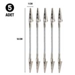 BUFFER® Paslanmaz Çelik Çift Kafa Timsah Klips – Isıya Dayanıklı Sinek Kovucu Bobin Tutucu & Kağıt Not Sabitleyici, Kıvrılabilir Esnek Gövdeli Aparat - Görsel 5