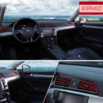 BUFFER® Kırmızı Araba OtoTrim Dekorasyon Şeridi Kauçuk Elastik Kolay Kurulum 5 metre Şerit Bant - Görsel 5