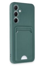 Mey İthalat®  Samsung Galaxy A35 5G Kılıf Kelvin Kartvizitli Silikon - Koyu Yeşil - Görsel 2
