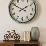 60 cm Krom Metal Duvar Saati