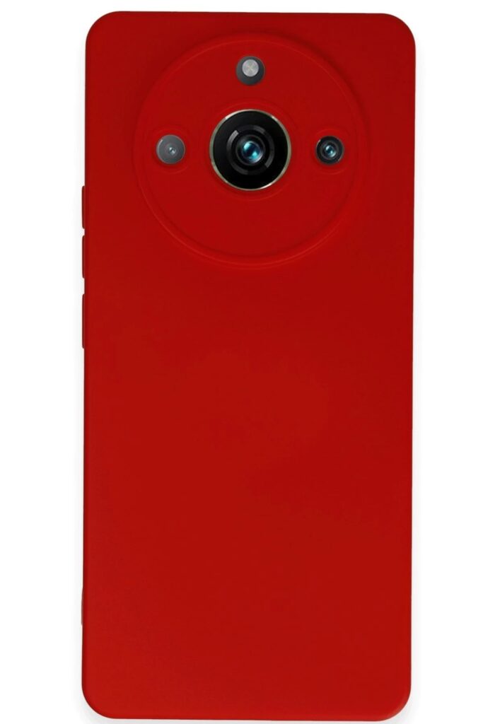 Mey İthalat®  Realme 11 Pro Kılıf Nano içi Kadife Silikon - Kırmızı