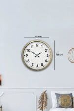 Eskitme Standart 40 Cm Metal Klasik Duvar Saati - Görsel 5