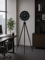 Royal Black Tripod Ayaklı Modern Tasarım Saat