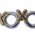 Mey İthalat® Gümüş Renk Xoxo Yazılı Parti Gözlüğü 17x7 cm