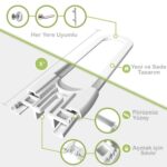 BUFFER® Bebek Çocuk Çekmece ve Dolap Koruma Raylı Güvenlik Sistemi Emniyet Kilidi - Görsel 5