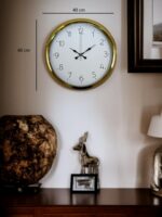 Elegance Gold 40 Cm Metal Dekoratif Tasarım Duvar Saati - Görsel 5