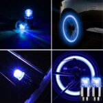 BUFFER® Araç ve Bisiklet İçin 2’li Mavi LED Hava Valfi Işık Kapakları–Gece Parlayan Lastik Lambası Sibop Kapağı - Görsel 5