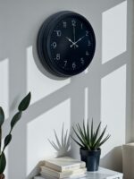 Classic Black Zarif 40 cm Metal Duvar Saati - Görsel 2