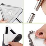 BUFFER® Teleskopik Saplı 150 cm Üçgen Mop Cam Duvar Tavan Fayans Parke Temizleyici Mop - Görsel 6