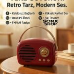 Nostaljik Retro Bluetooth Hoparlör - FM Radyo