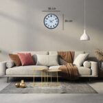 Klasik Tasarım Gri 36 Cm Duvar Saati - Görsel 4