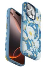 Mey İthalat®  iPhone 14 Pro Max Flower Series Magsafe Kapak - Mavi
