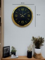 Gold Modern Rakamlı 40 Cm Metal Duvar Saati - Görsel 5