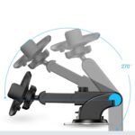BUFFER® 360 Derece Dönen Torpido Üstü Uzunluk Ayarlamalı Vantuzlu Teleskopik Araç Telefon Tutucu - Görsel 2