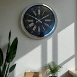Dark Elegance 40 Cm Metal Krom Duvar Saati