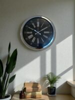 Dark Elegance 40 Cm Metal Krom Duvar Saati