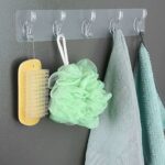 BUFFER® 5'li Güçlü Yapışkanlı Şeffaf Duvar Askısı Banyo Mutfak Düzenleyici Pratik Askılık - Görsel 2