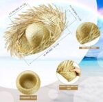 Mey İthalat® Tropikal Parti Naturel Hasır Hawaii Şapkası 13x36 cm - Görsel 5