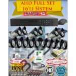 2Mp Ahd 1080P Gece Görüşlü 16 Kameralı Güvenlik Sistemi - 500GB HDD