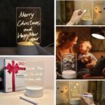BUFFER® USB Kablolu Işıklı Kendiliğinden Beyaz Kalemli-Silgili Kreatif 3D Görselleştirme LED Lambası