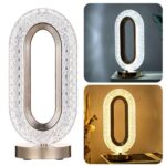 BUFFER® Oval Model USB Şarjlı Dokunmatik 3 Farklı Işık Modlu Masa Üstü Kristal Akrilik Lamba Led