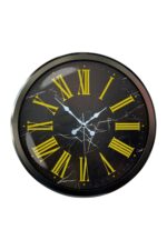 Siyah Mermer Desenli 52 Cm Metal Duvar Saati - Görsel 4