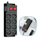BUFFER® Isıya Dayanıklı Termal Akım Korumalı 2 Metre 16A 4000W 8li Priz ve 3 Usb Li Uzatma Kablosu - Görsel 3