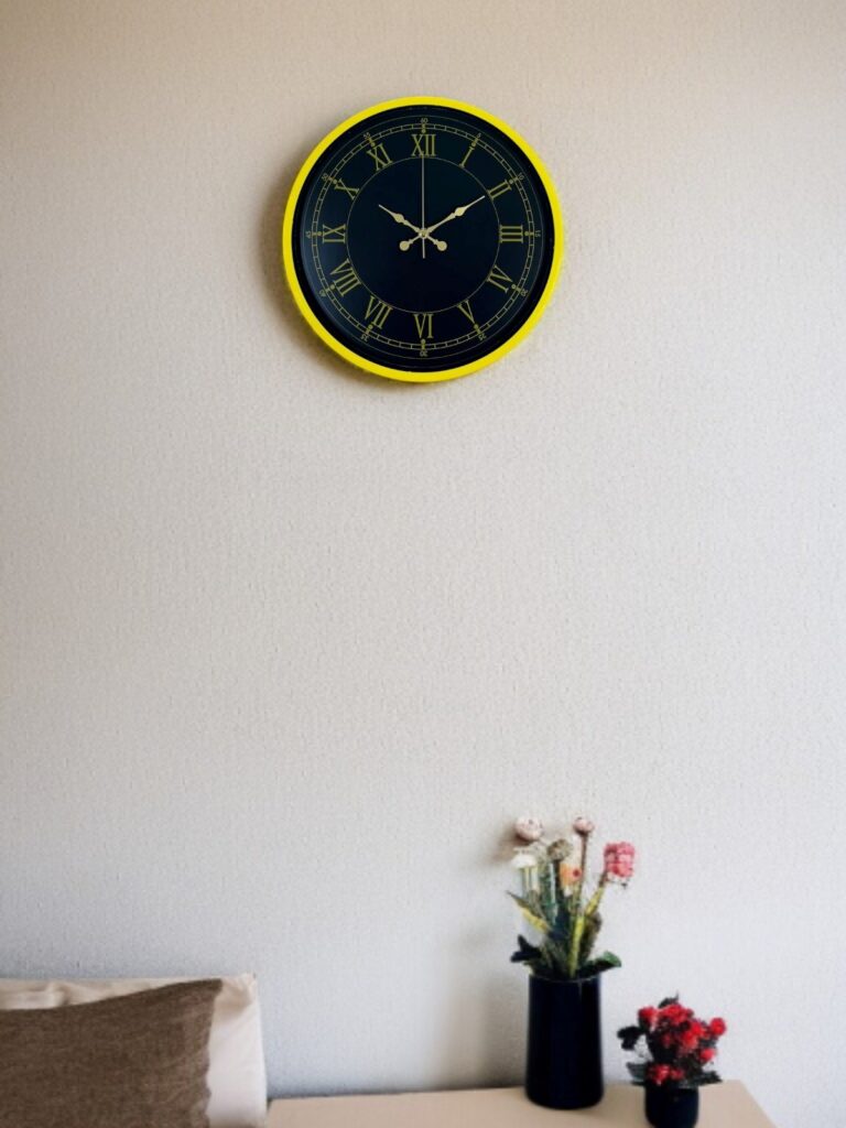 36 Cm Standart Sarı Duvar Saati