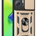 Mey İthalat®  İnfinix Hot 30 5G Kılıf Pars Lens Yüzüklü Silikon - Gold