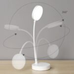 BUFFER® Yuvarlak USBli Dokunmatik 3 Kademeli 360 Derece  Özel Göz Korumalı Led Lityum Masa Lambası - Görsel 5