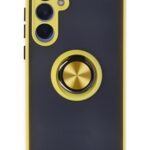 Mey İthalat®  Samsung Galaxy A25 5G Kılıf Montreal Yüzüklü Silikon Kapak - Sarı