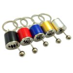 BUFFER® Hareketli Araba Vites Anahtarlık Altı Hız Manuel Vites Dişli Shifter Topuzu Metal Anahtarlık - Görsel 5